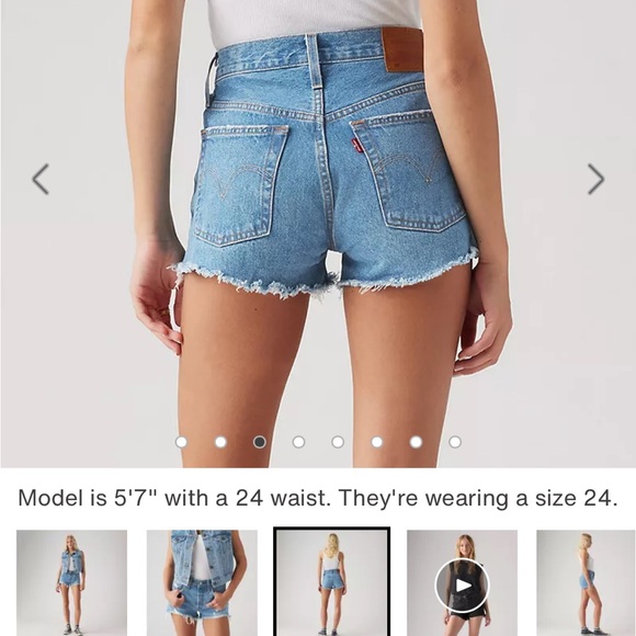 Levi’s 501 Original Fit High Rise Women’s Shorts - Picture 6 of 7
